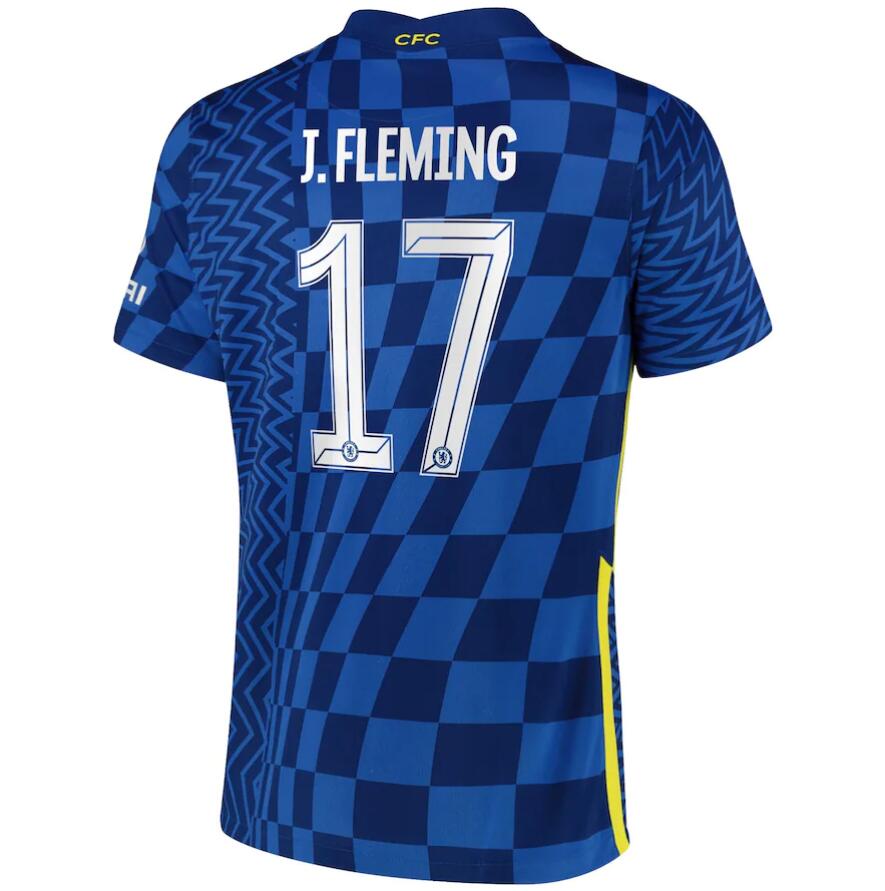 2021/22 Chelsea Cup Home Kit Soccer Jersey with J.Fleming 17 printing